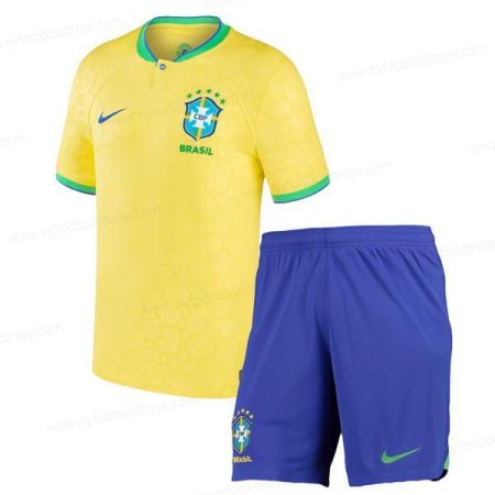 Brasilien Hjemme Børn Fodboldsæt 2022