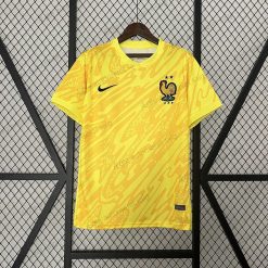 Billige Frankrig Yellow Målmand fodboldtrøje 24/25 – UEFA Euro 2024